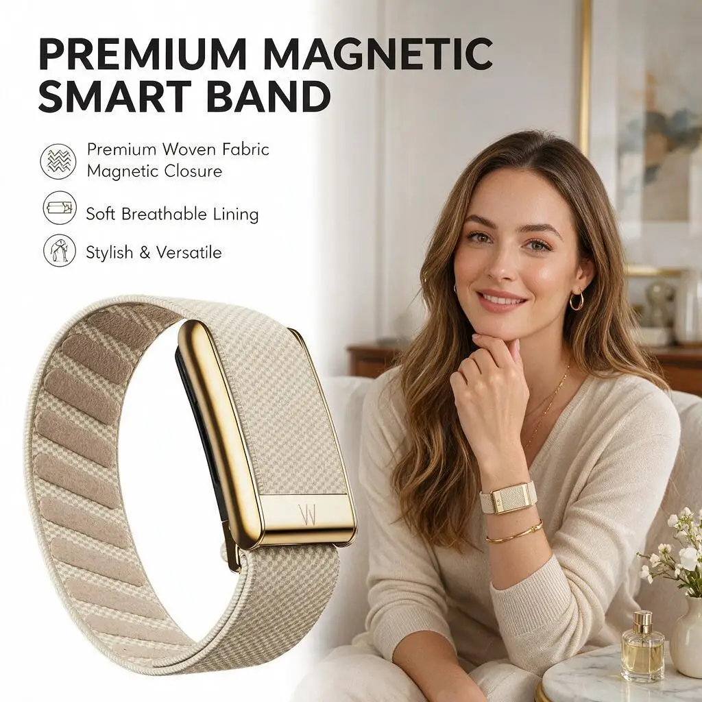 Whoop 5.0 MG Nylon Woven Elastic Sport Band Replacement Strap U-Shaped Metal Frame Non-Slip Breathable Fitness Wristband
