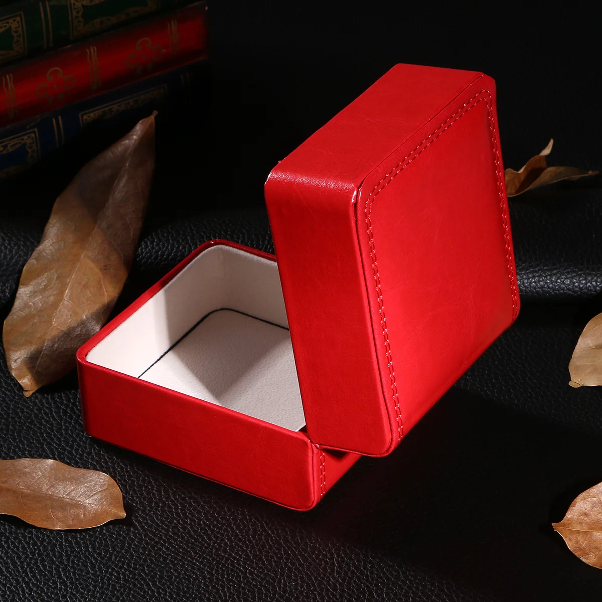 

Pu Watch Storage Box Red Single Grid Luxury Watch Case For Men Women Jewelry Display Holder Gift Box