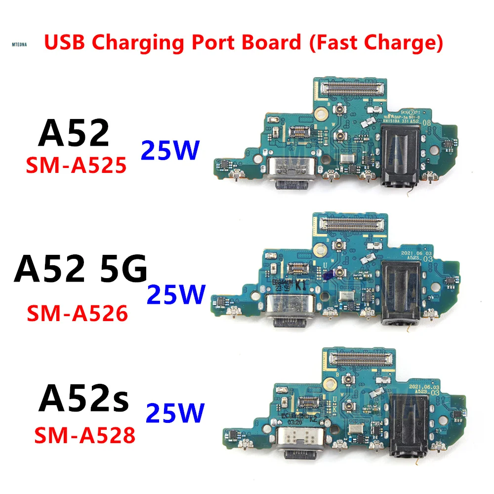 Charging Flex For Samsung Galaxy A52 A52S 5G SM-A525F A526B A528B USB Charge Port Jack Dock Connector Charging Board Flex Cable