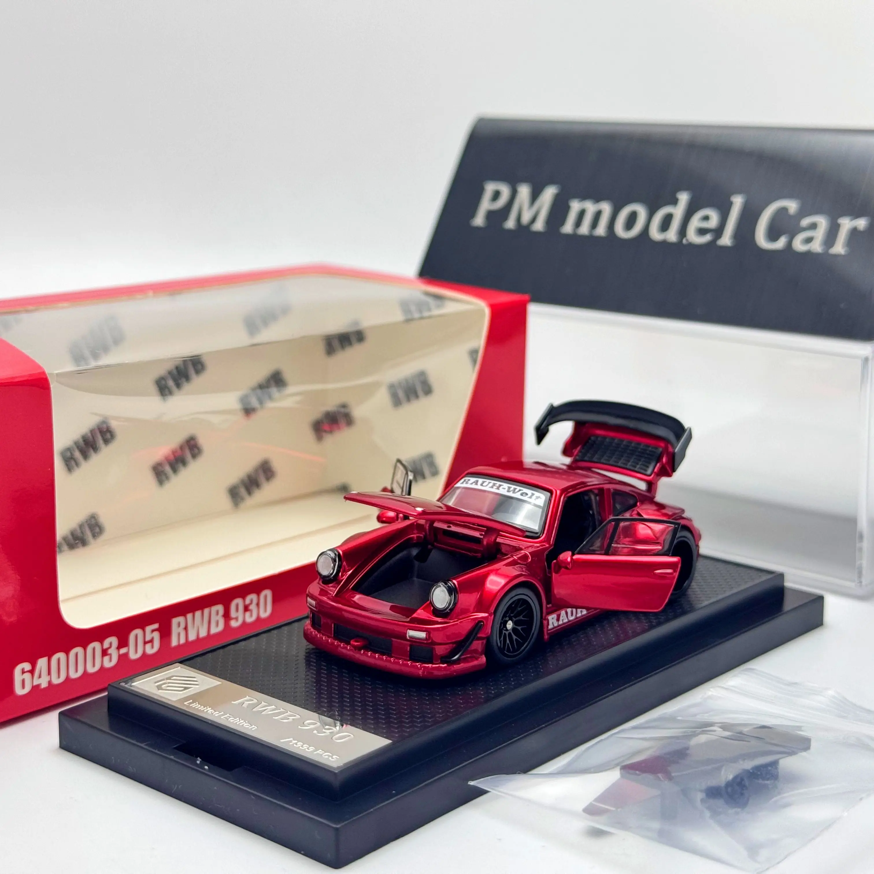 FG 1:64 RWB Porsche 930 Full Open Alloy Diecast Model Car Collectible