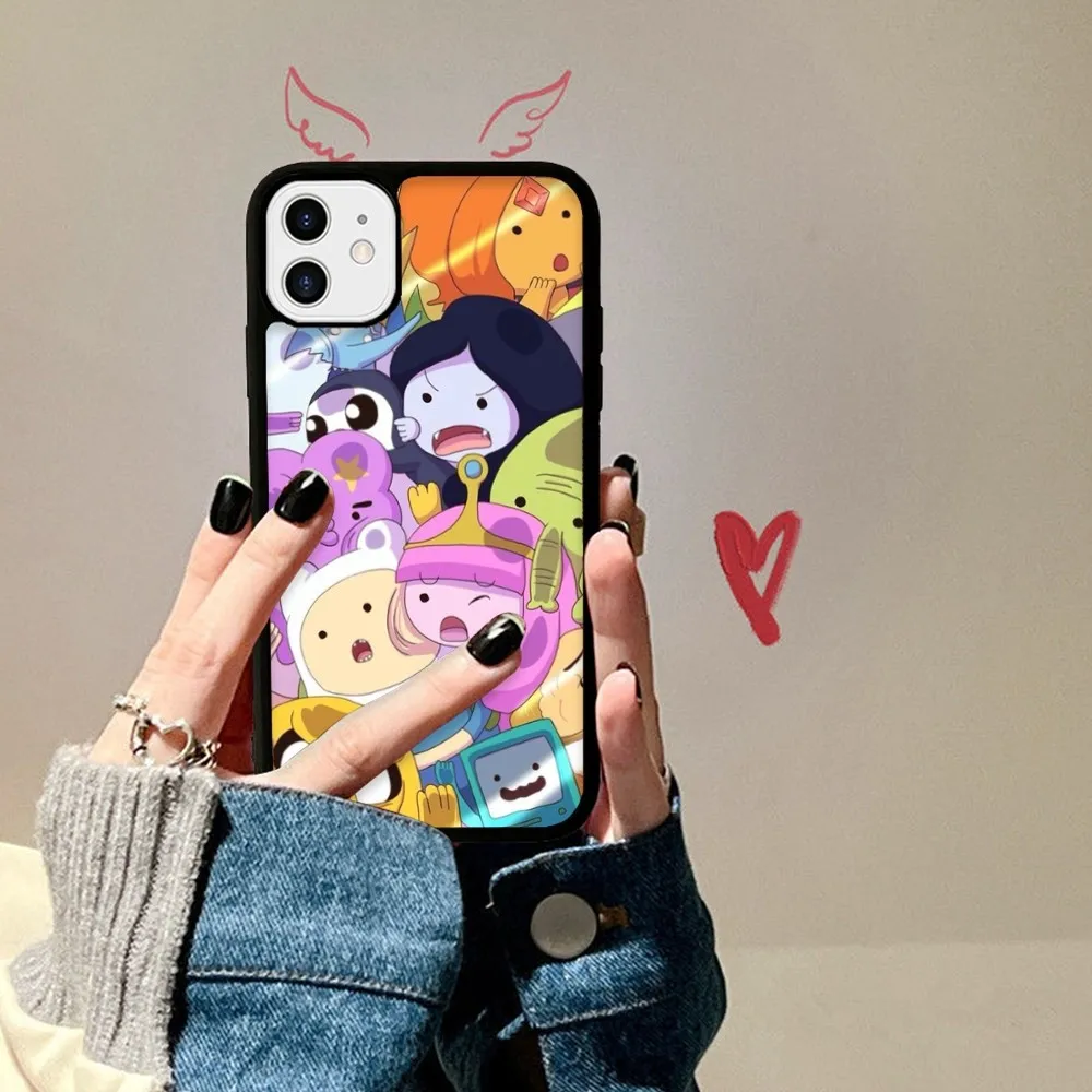 Cartoon A-Adventures T-Times Phone Case Silicone PC+TPU For For IPhone 11 12 13 14 15 16 Plus Pro Max Cover