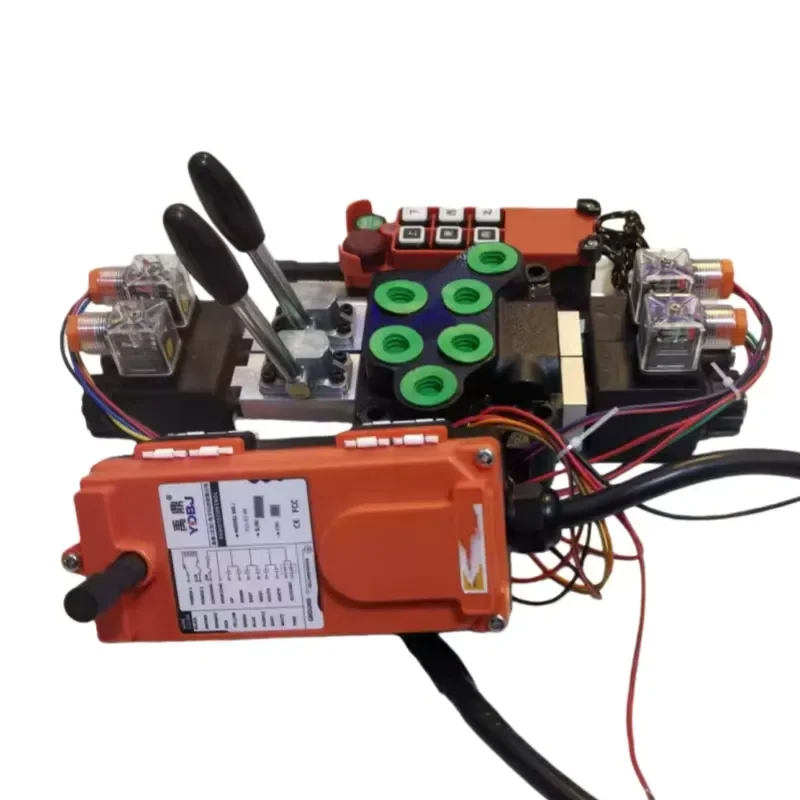 Two Way Two Spool 12V 24V DC Wireless Remote Control Valve for Hydraulic System