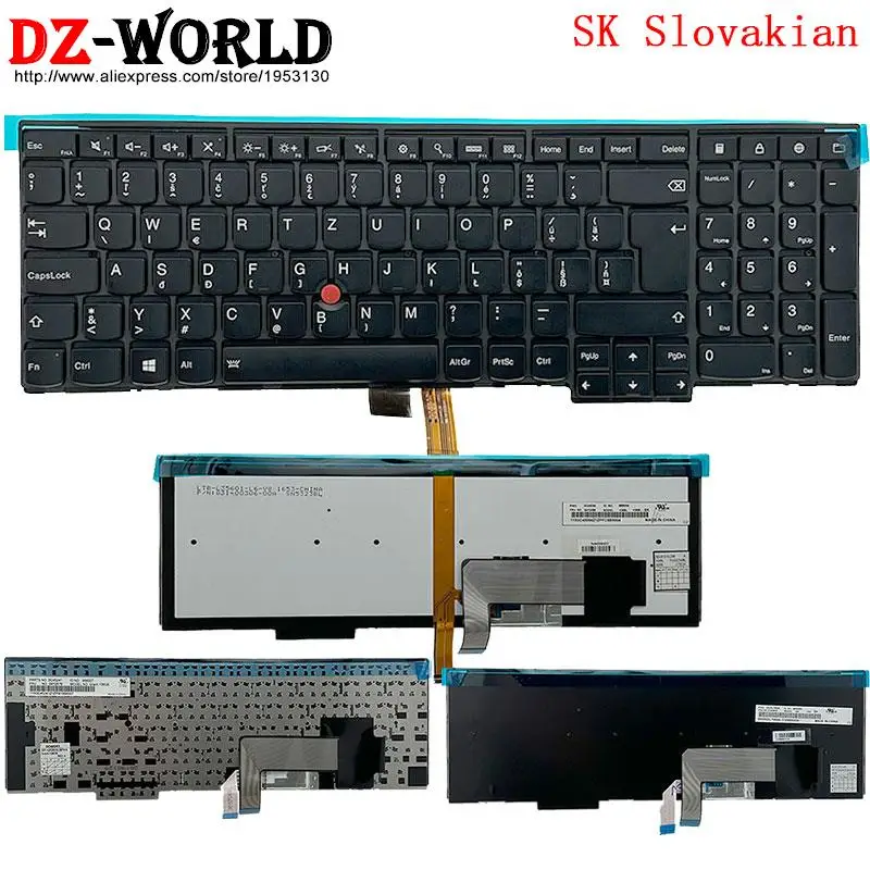 

SK Slovakia Backlight Keyboard for Lenovo Thinkpad P50S T560 W540 T540P W541 T550 W550S L540 L560 L570 E531 E540 04Y2489 00PA640