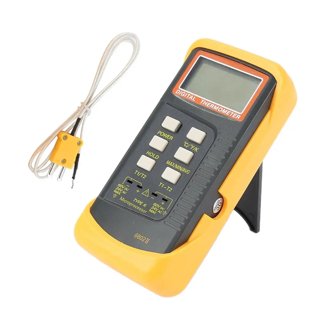 6802 II 2CH Digital 1300 Degree W/ -Type Thermocouple Sensor