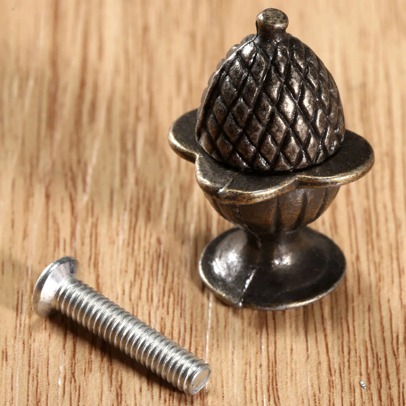 5pcs Metal Handle Pull Knob 30*23mm Antique Bronze Single Hole screw Drawer Cabinet Dresser Cupboard Wardrobe Furniture Hardware