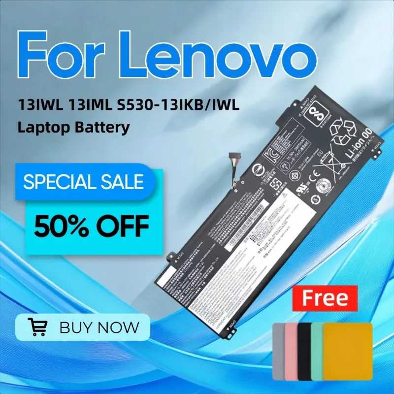 

For Lenovo Xiaoxin Air 13IWL 13IML S530-13IKB/IWL Laptop Battery Give Away A Mouse Pad