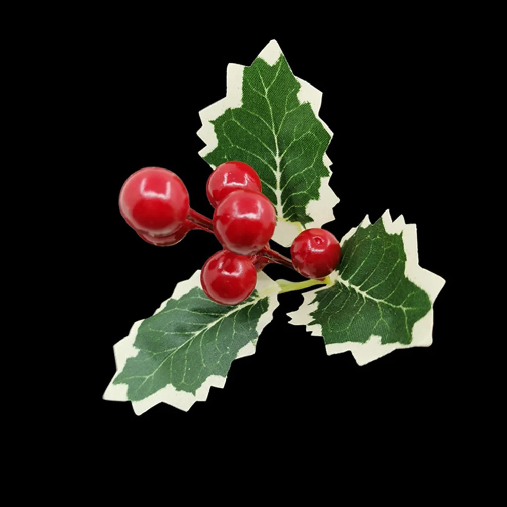 

3Pcs Premium Material Artificial Red Berries Perfect for Creating Festive Atmosphere Artificial Cherries Branches