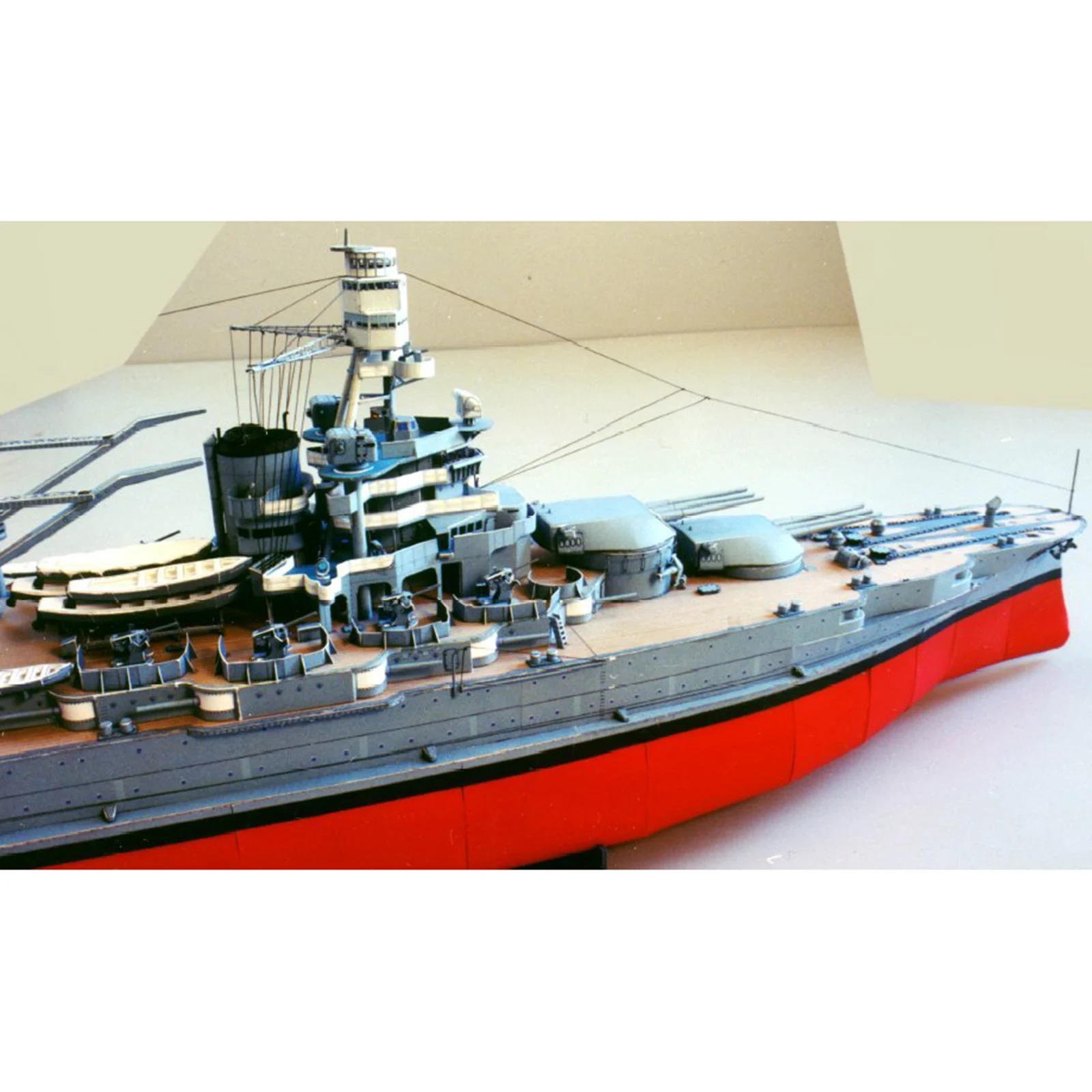 Exquisite US BB-39 Navy Ship Paper Model Kit Education Game Handmade Toy