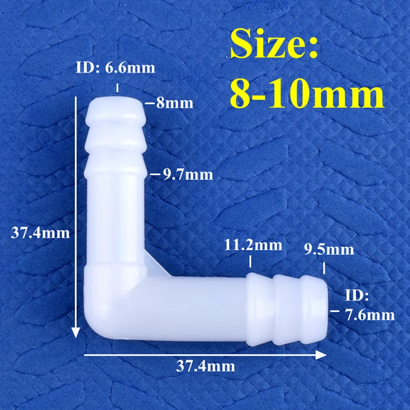 5~500pcs 8mm 10mm PE Elbow Connector Aquarium Tank Air Pump Hose Pagoda Joint Watering Irrigation Garden Water Pipe Connector