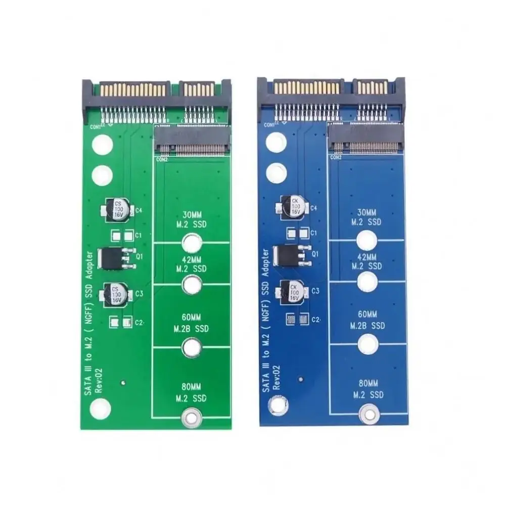 M. Computador Hard Drive Adapter Card, Solid-state Drive Converter, 2 NGFF para SATA SSD, 2280, 2242, Acessórios de computador