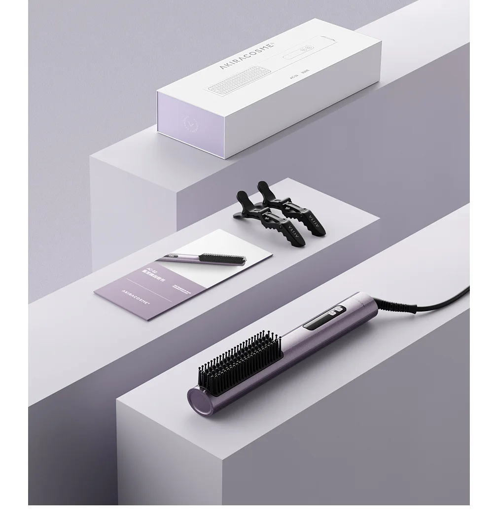

High-End Root Lift Master Comb: Volumizing Crown Booster & Seamless Straightener w/ Cool Air Flow. Ultimate Women's Holiday Gift