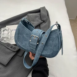 Borsa a tracolla in Denim di design alla moda per donna borsa e portamonete Casual 2024 nuove borse a tracolla a tracolla da donna