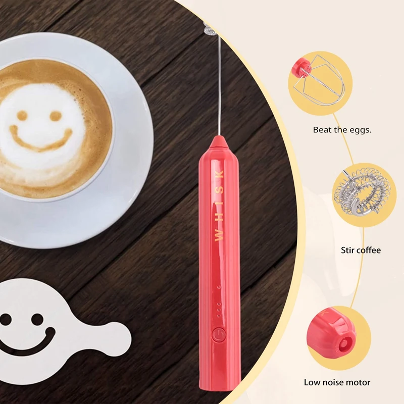 ABJY-USB fouet électrique Rechargeable batteur à oeufs mélangeur à café portatif ménage lait Shaker mélangeur mousseur mousseur