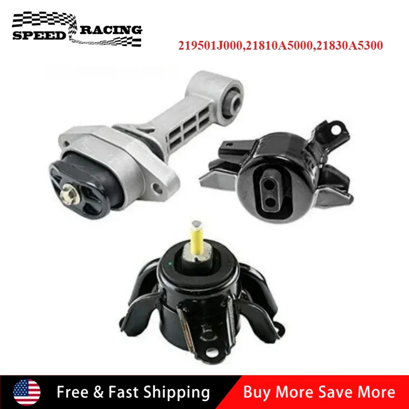 

A71047 218103V000 21810A5000 3pcs Motor & Trans Mount For 2014-2016 Kia Forte Koup 1.6L 2.0L 2011-2016 Hyundai Elantra 1.8L