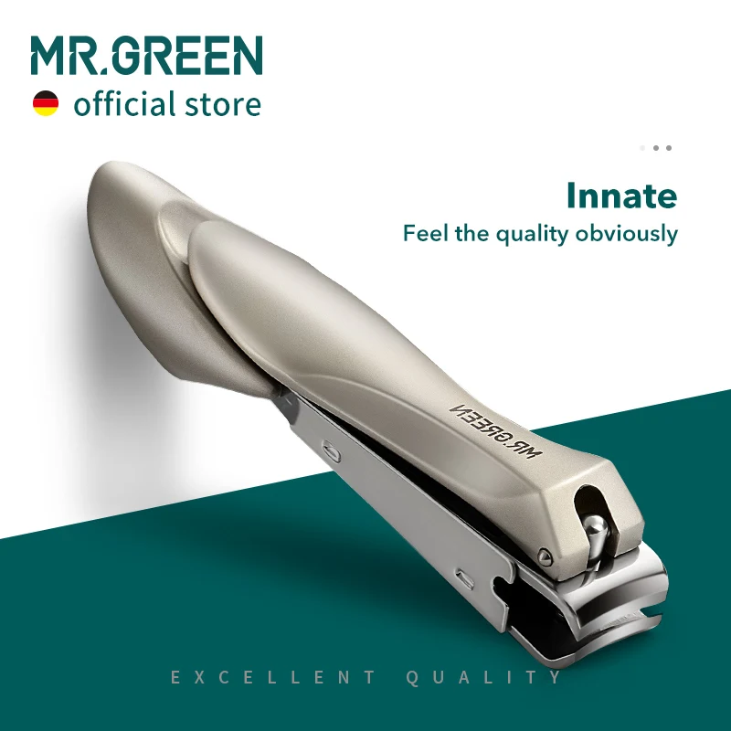 MR.GREEN Anti Splash Nagelknipper Roestvrijstalen Vingernagelsnijder Manicure Gereedschap Bionics Design Nageltrimmer