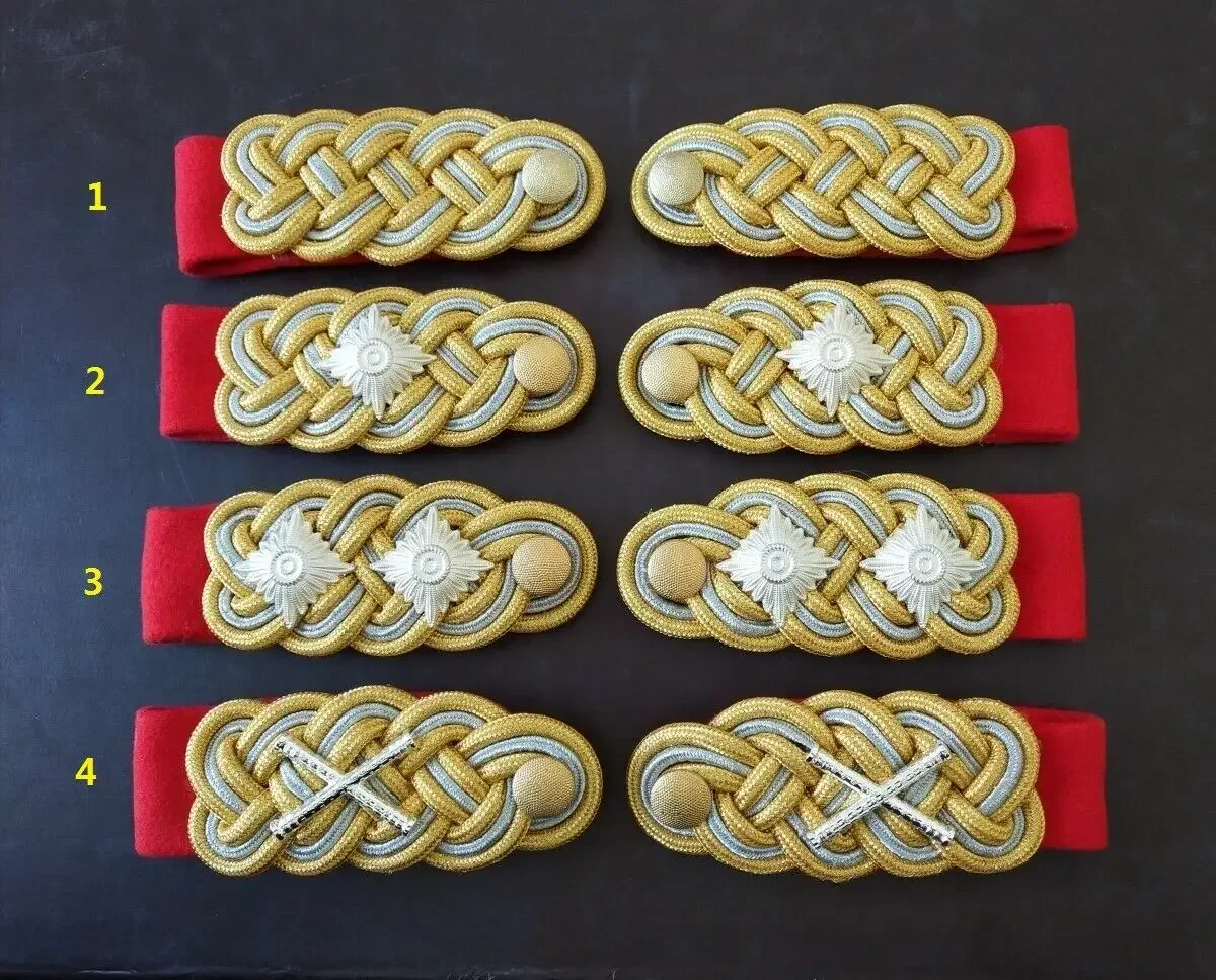 

MILITARY REPRO WWII WW2 GERMAN HEER GENERAL SHOULDER BOARDS AND BADGES SUIT CHOOSABLE