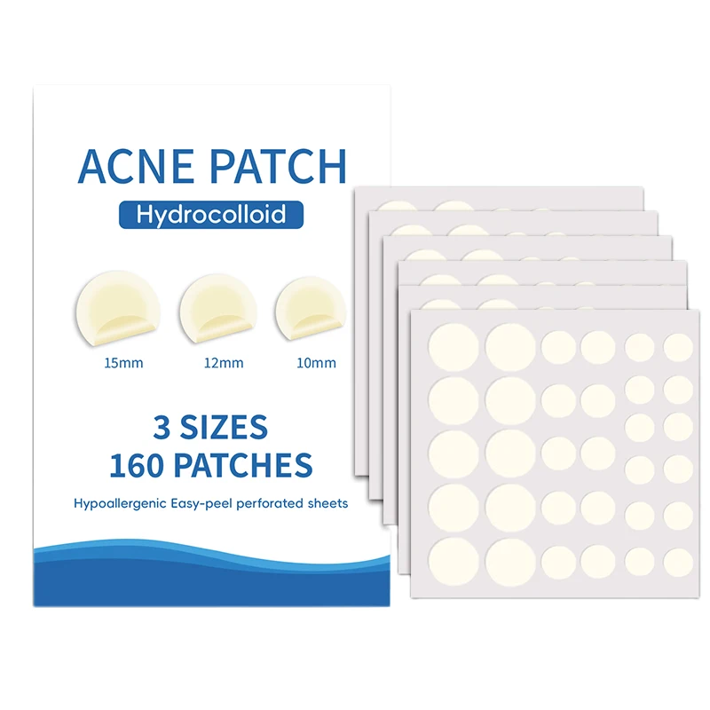 160 PCS/SET Pimple Patch Acne Colorful Invisible Acne Removal Skin Care 3 Size