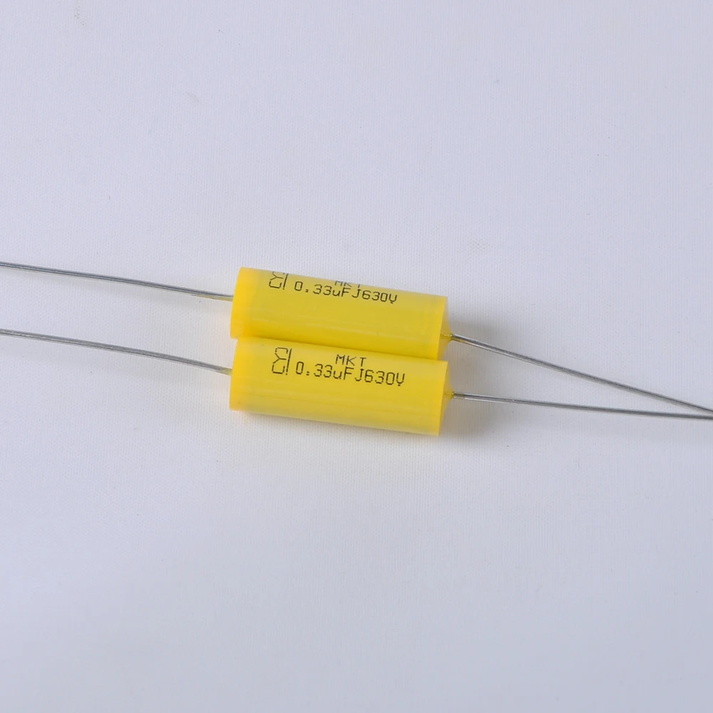 Yellow Thin Film Capacitor Axial Capacitance 630V0.33uf Biliary Machine Audio Filter Frequency Divider