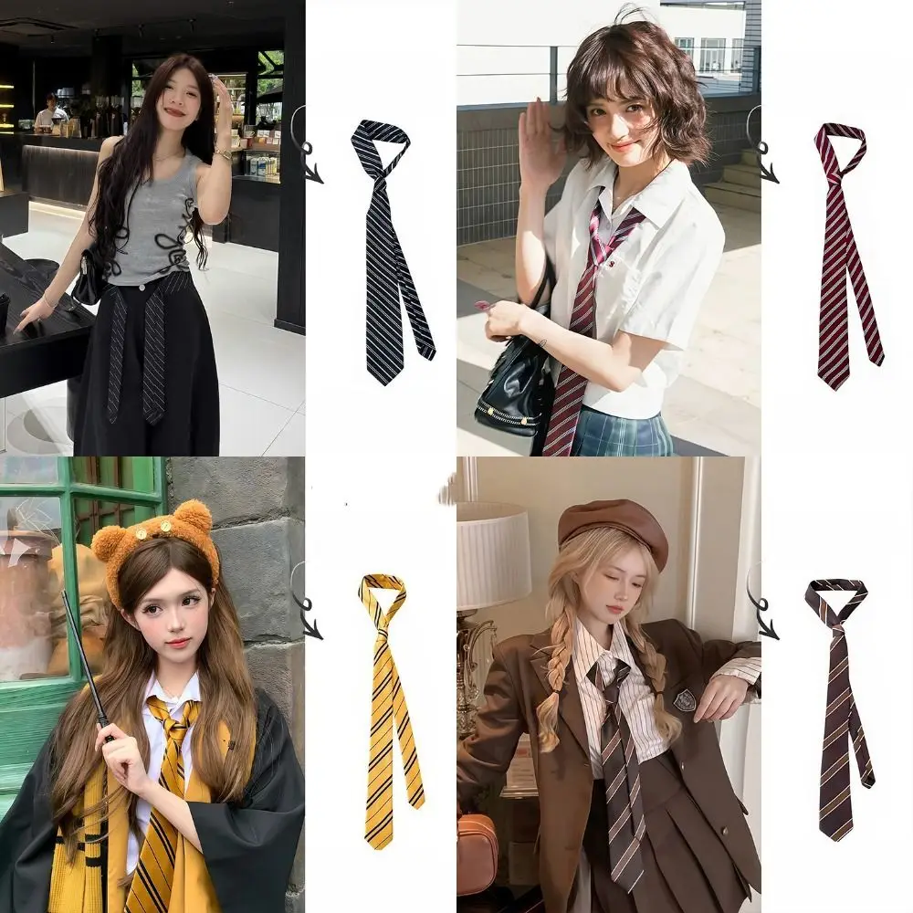 Clothing Decoration Korean Striped Tie Stripe Y2K JK Uniform Necktie Printed Harajuku Style JK Ties Daily