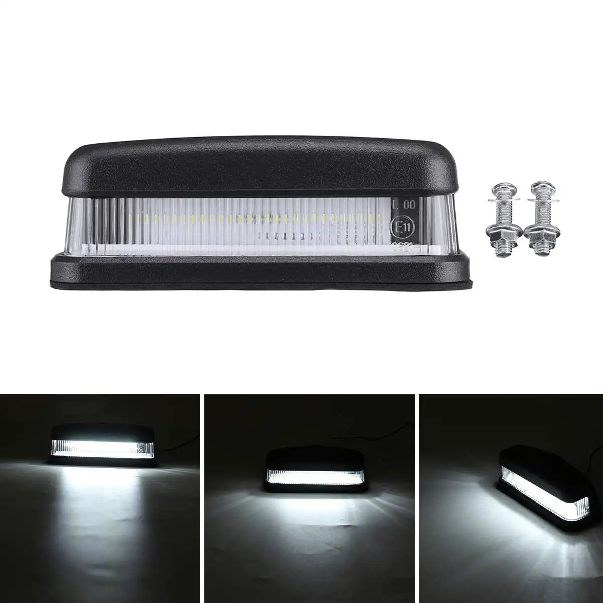 1pcs 12V 24V 6 LED Car Truck Number License Plate Light Rear Tail Light Waterproof for Trailer Bus Lorry 10-30V