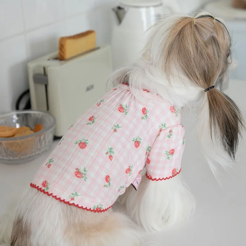 Summer Dog T-shirt Cat Clothes Chihuahua Clothing Pet Dog Tee Shirt Doggie Puppy Apparel Small Dog Clothing Yorkshire Costume XS