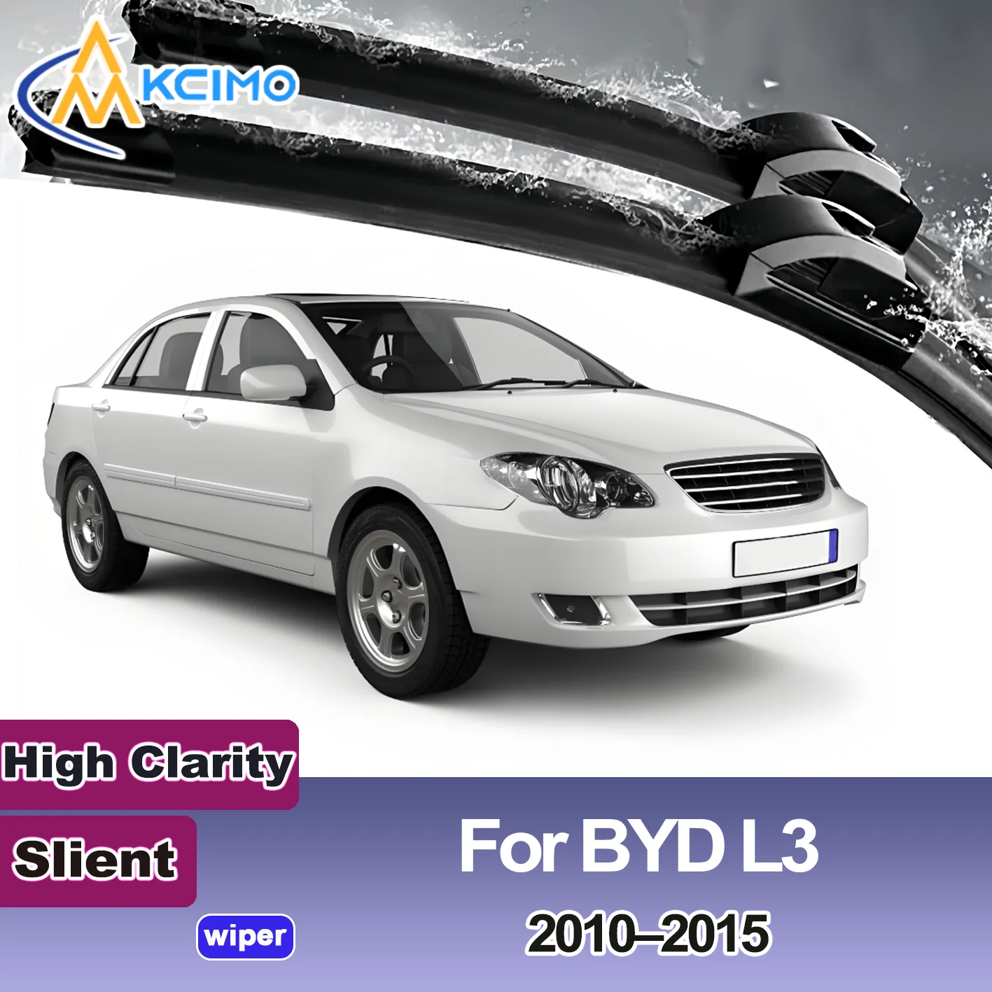 

KCIMO 2PCS New Wiper Blades for BYD L3 2010-2015 BYD F5 BYD F3 Plus Front Windshield Auto Wipers Blade Accessories 2015 2014