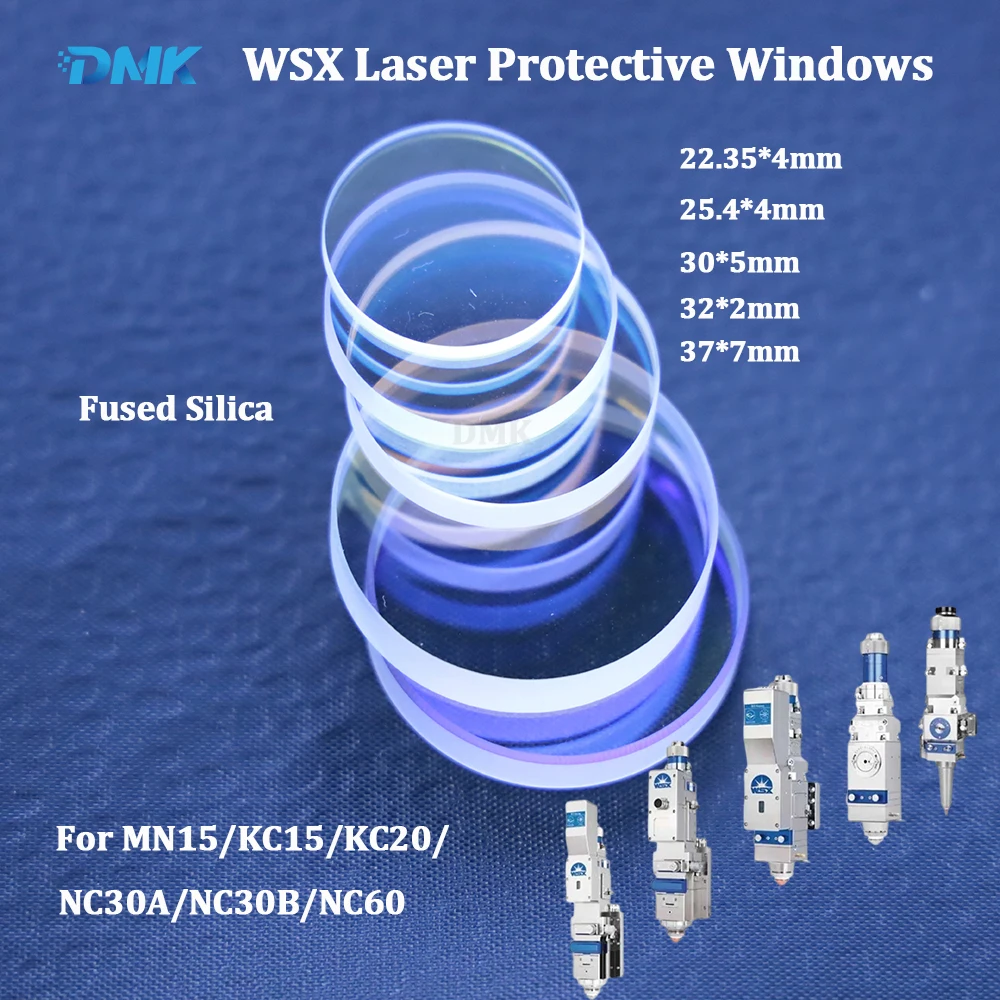 Fiber Laser Protection Window 30*5/32*2/ 34*5/37*7 Laser Protective Windows Fiber Laser Lens For Wsx Precitec Laser Cutting Head