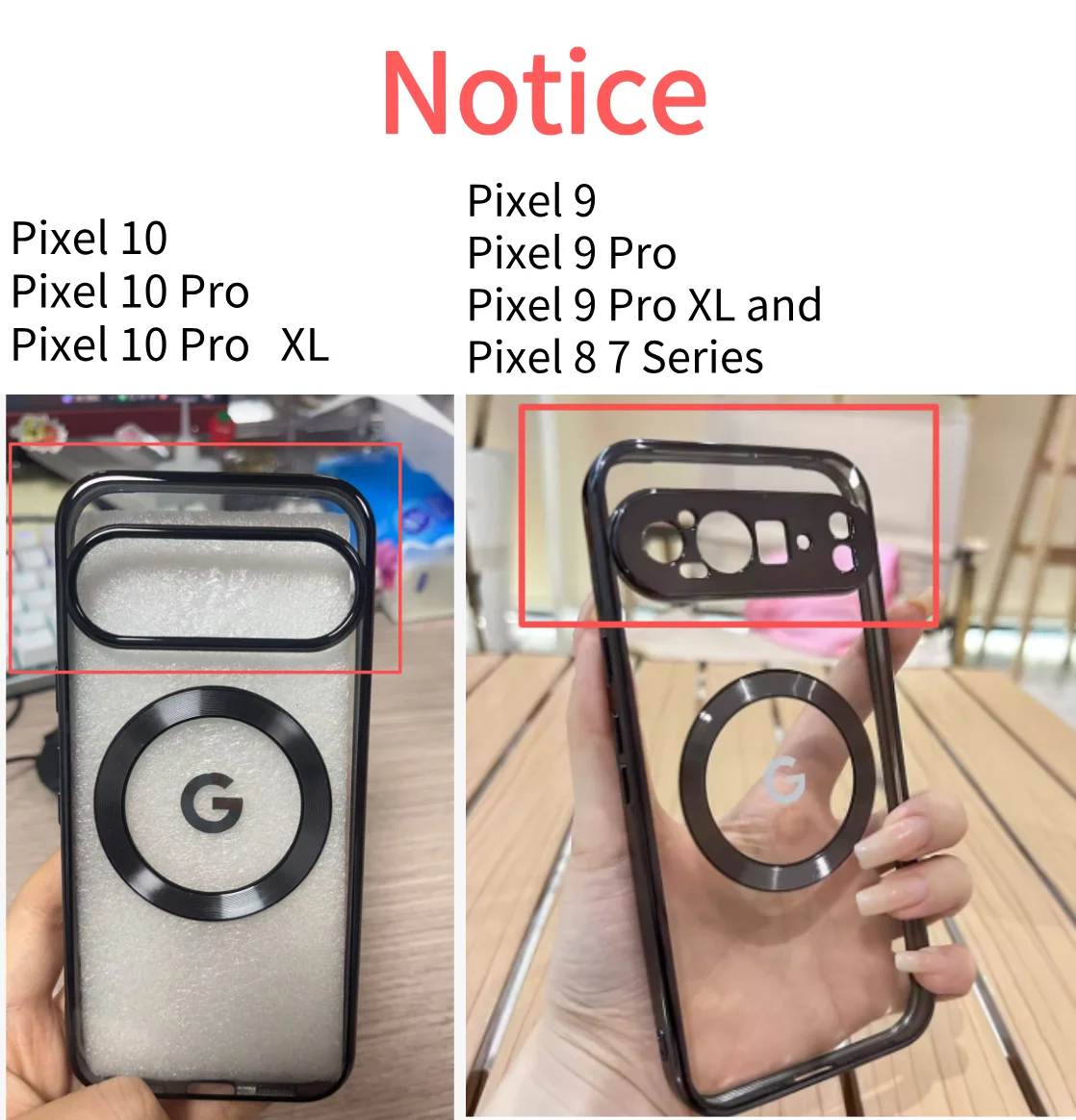 Klare, galvanisierte, kompatible magnetische kabellose Lade-Handyhülle für Google Pixel 11 10 9 A Pro XL, stoßfeste Schutzhülle – Detail 1