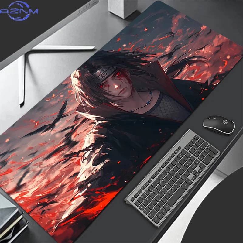 Mouse Pad Office Laptop Naruto Itachi Uchiha Lockedge Large Accessories Computer Gamer Keyboard Mouse Mat Desk Mousepad For Gift