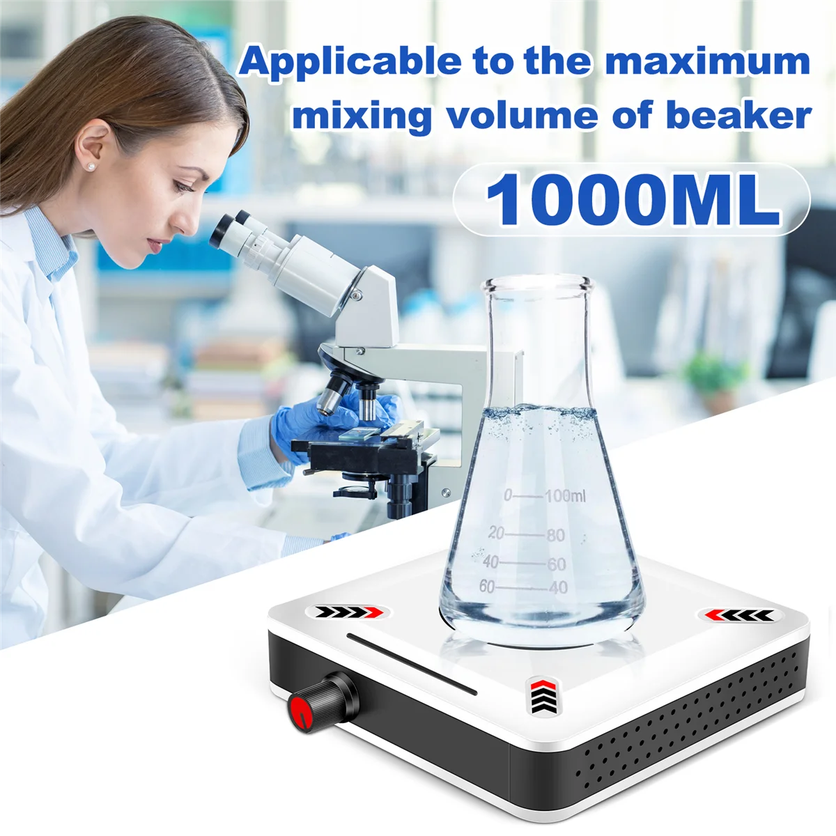 Magnetic Stirrer 6.5 นิ้วแผ่นผัด 2500RPM ความเร็ว Stirrer เครื่องผัดบาร์สําหรับห้องปฏิบัติการ Liquid Stirring UK Plug