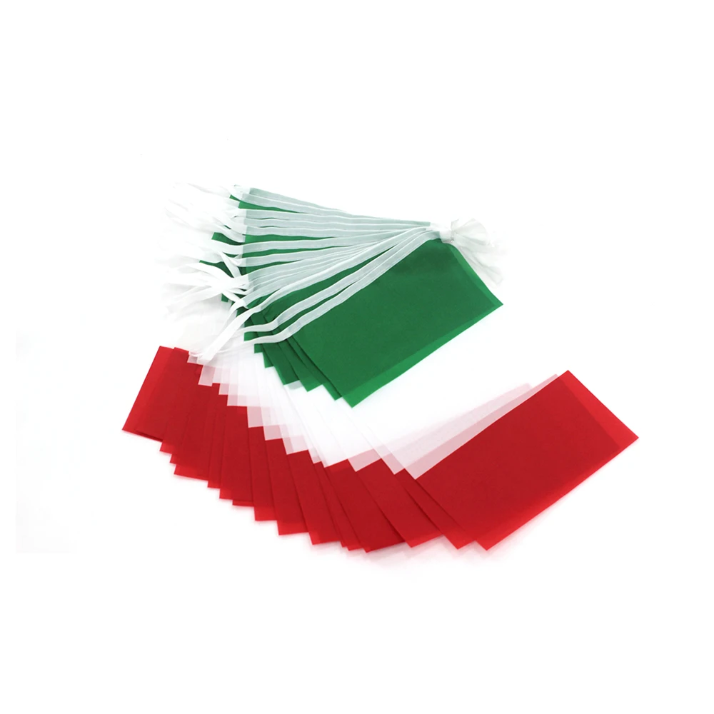 14x21cm 20x30cm 24pcs/lot italy bunting flags italy string Triangular Flag Buntings Festival Party Holiday