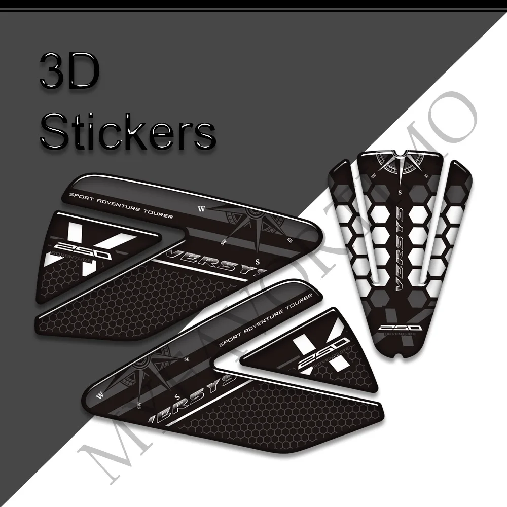 Motorstickers Voor Kawasaki Versys X 250 250x VERSYS-X Tourer X-250 Gas Kant Stookolie Kit Knie Tank Pad Grips Protector