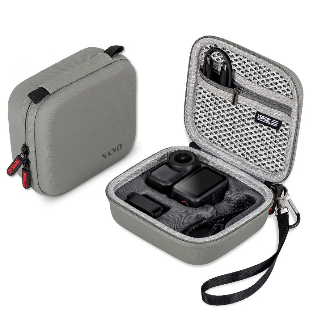PU Carrying Case with Wristband Waterproof Camera Storage Bag Shockproof Handbag for DJI Osmo Nano Standard Version