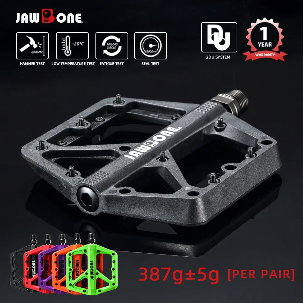 2025 Jawbone MTB Bike Pedals Flat MTB Pedals Nylon Fiber Bicycle Platform Pedals for Road Mountain BMX MTB Bicycle Cycling Parts