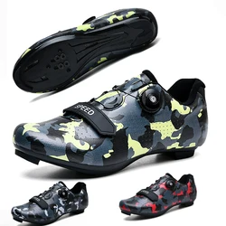 2024 nuevos zapatos deportivos de bicicleta para hombre, Pedal de bicicleta de montaña, zapatos planos con Clip para mujer, zapatos de competición de bicicleta de velocidad de carretera SPD