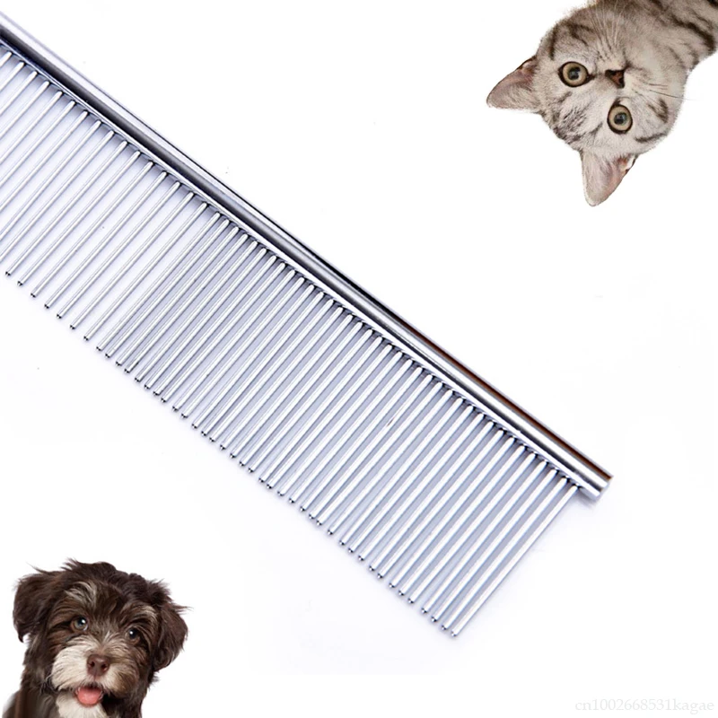 Stainless Steel Pet Comb for Dog Cat Hair Removal Dematting Grooming Comb Gently Removes Loose Undercoat Flea Dropshiping