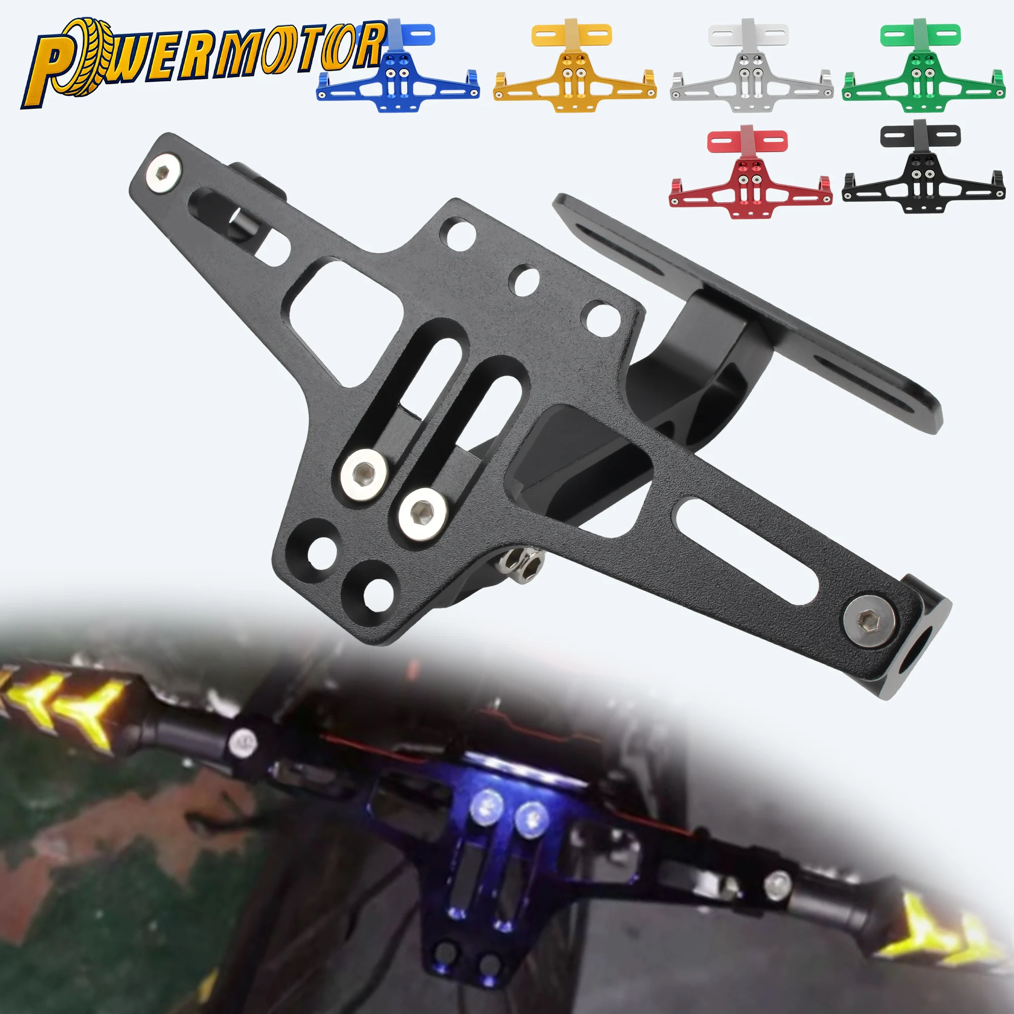 

CNC Rear License Plate Mount Holder Motorcycle Universal Aluminum Alloy Bracket Accessories Dirt Pit Bike Modification Parts