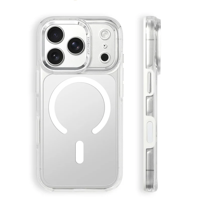 

Original Clear Magnetic Case For iPhone 17 Air 17 16 17Pro Max Alloy Lens For Magsafe Wireless Charging With Touch Camera Button