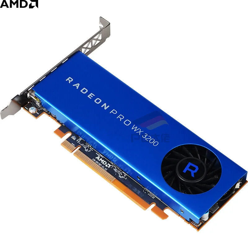 بطاقة رسومات محطة العمل AMD Radeon Pro WX 3200 WX3200 سعة 4 جيجابايت