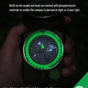 Professioneller taktischer Überlebenskompass mit Mischtätern, wasserdicht, wirkungsbeständig, lensatische Sichtung, Spaziergänge 8 Hauptverkäufe Compasso Ponta Seca - №1