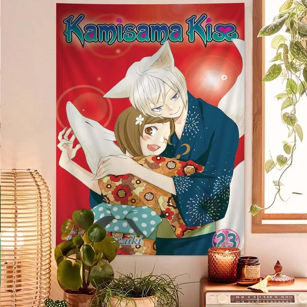 K-Kamisama Kiss Classic comics Anime Tapestry Hippie Flower Wall Carpets Dorm Decor Wall Hanging Home Decor