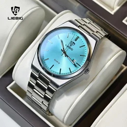 LIEBIG Luxury Movement Quartz Watches Business Week Time Watch Fashion Waterproof Wristwatches For Men Women Clock Reloj Hombre