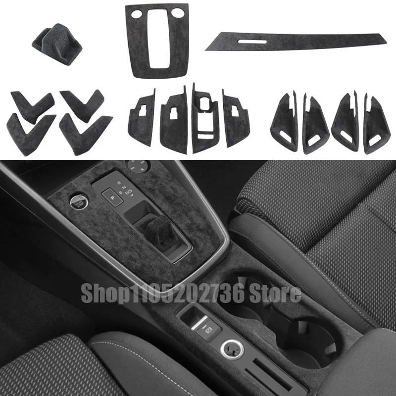 

Made of Alcantara Suede Suite Kit Interior Protection Fit for AUDI A3 2021 2022 2023 2024 2025 Door Interior Panel Center Cover