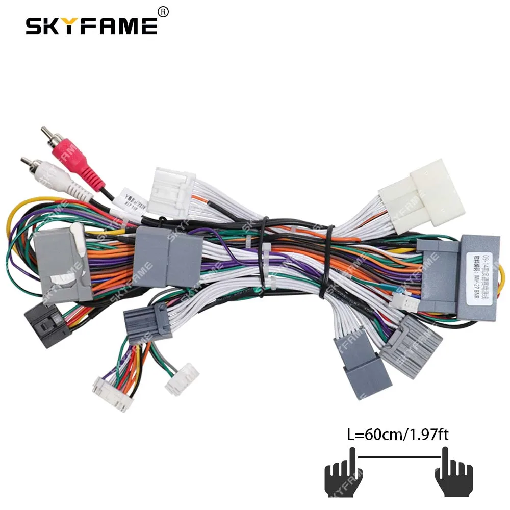 SKYFAME Car 16pin adattatore per cablaggio Canbus Box Decoder cavo di alimentazione Radio Android per Honda Odyssey