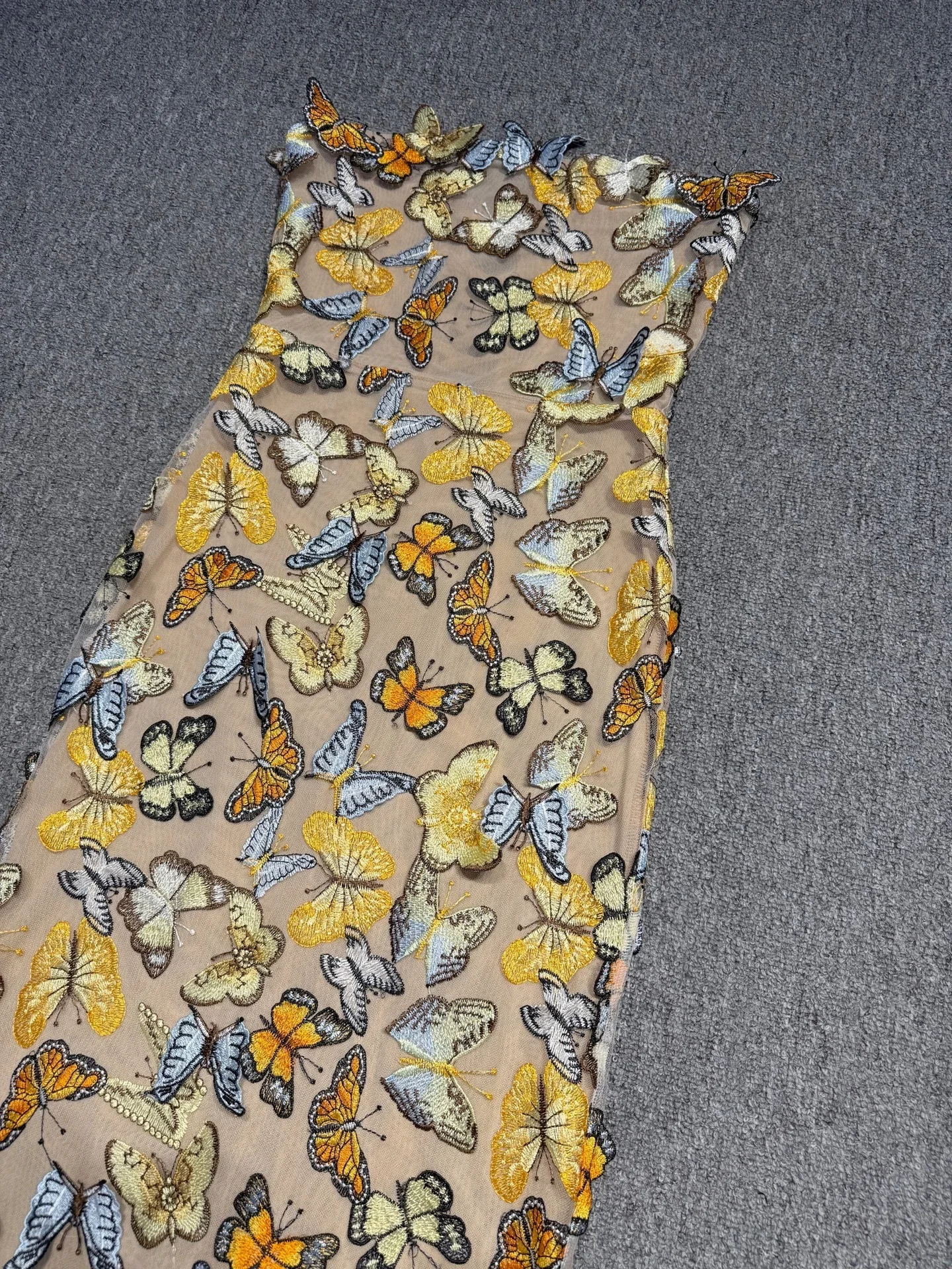 2026 Women Celebrity Sexy Strapless Patchwork Diamonds Butterfly Multi Dress Elegant Evening Party Club Vestido