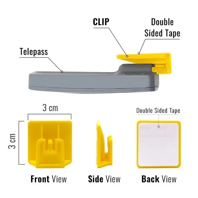New Electronic Toll Pass Clip Detachable Windscreen Toll Pass Holder Clip For Car Electronic Toll Pass Support Women Men Enjoy