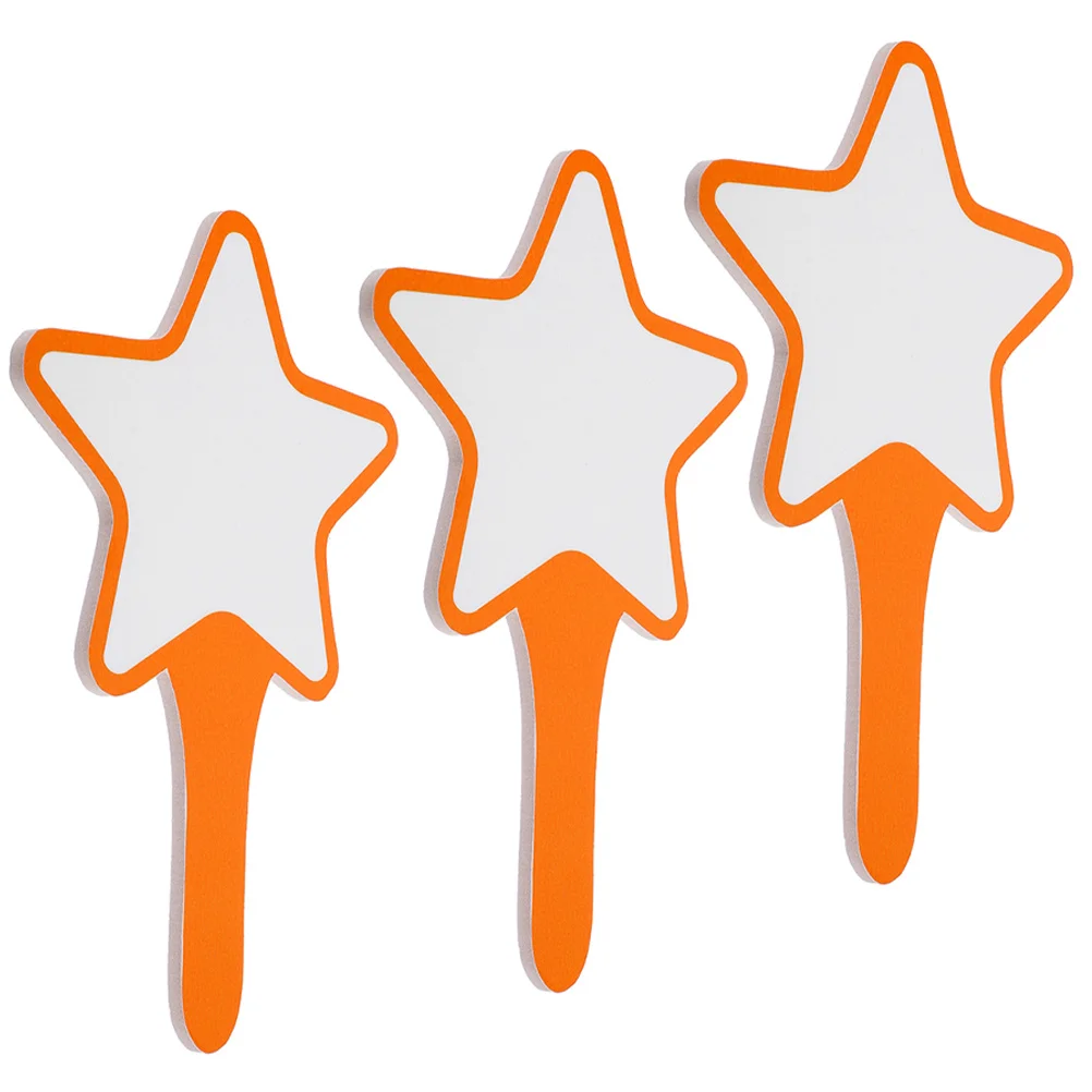 

3pcs Blank Voting Paddle Handheld Whiteboard Reusable Scoreboard For Auctions Competition Portable Dry Erase Board Small