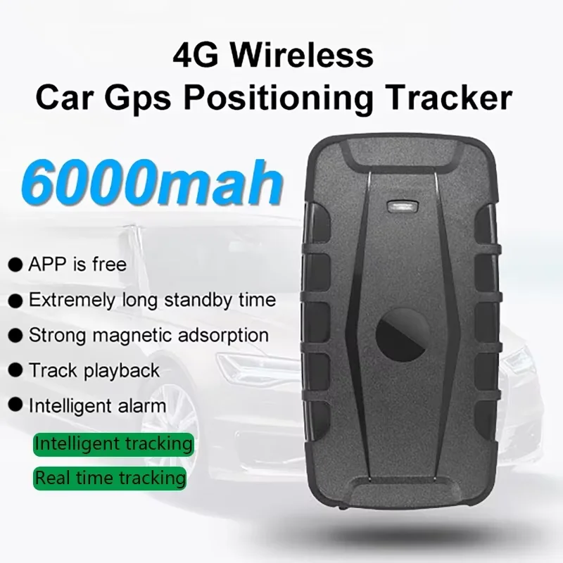 4G Strong Magnetic Wireless Vehicle Gps Tracking Device, No Installation Required, 6000-20000mAh Long Standby Alarm, Free App