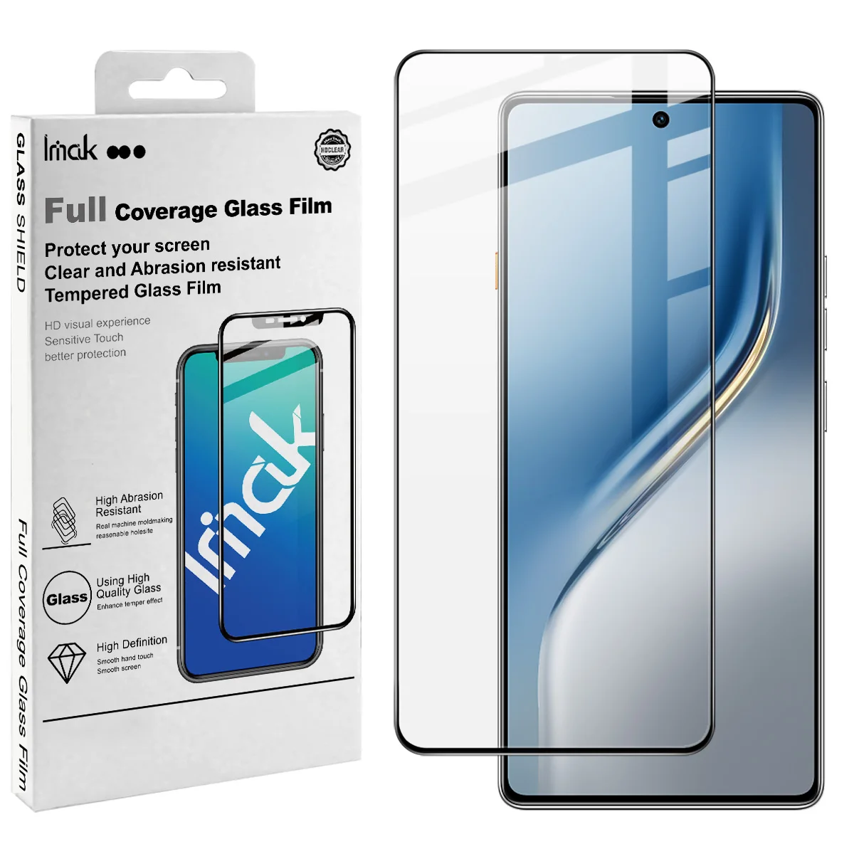 IMAK Pro+ Tempered Glass for Tecno CAMON 40 4G CM5 Protector Film Support Fingerprint