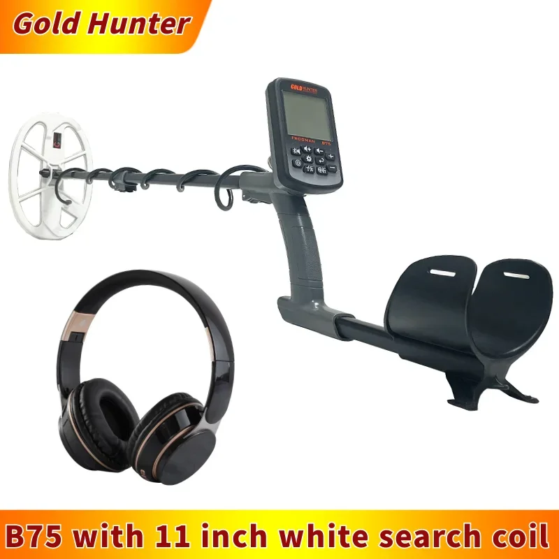 Gold Hunter B75 Gold Metal Detector PinPointer Waterproof Gold Detector Underground Metal Detector With Wireless Headphones